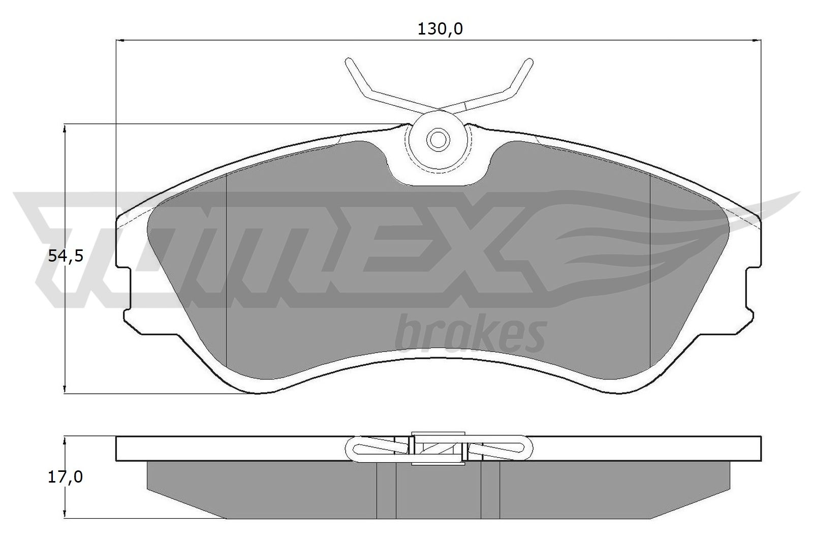 Sada brzdových platničiek kotúčovej brzdy TOMEX Brakes